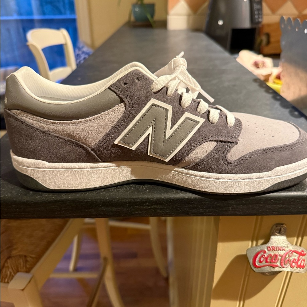 New Balance 480 Gray and White Sneakers Never Worn